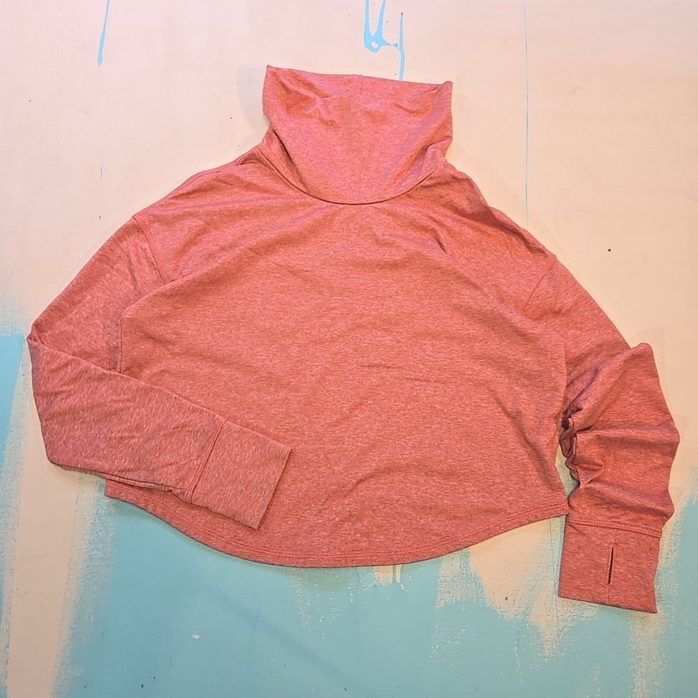 old navy cozecore xl 14-16 pink mock neck pullover go-dry 19x18" turtleneck kids